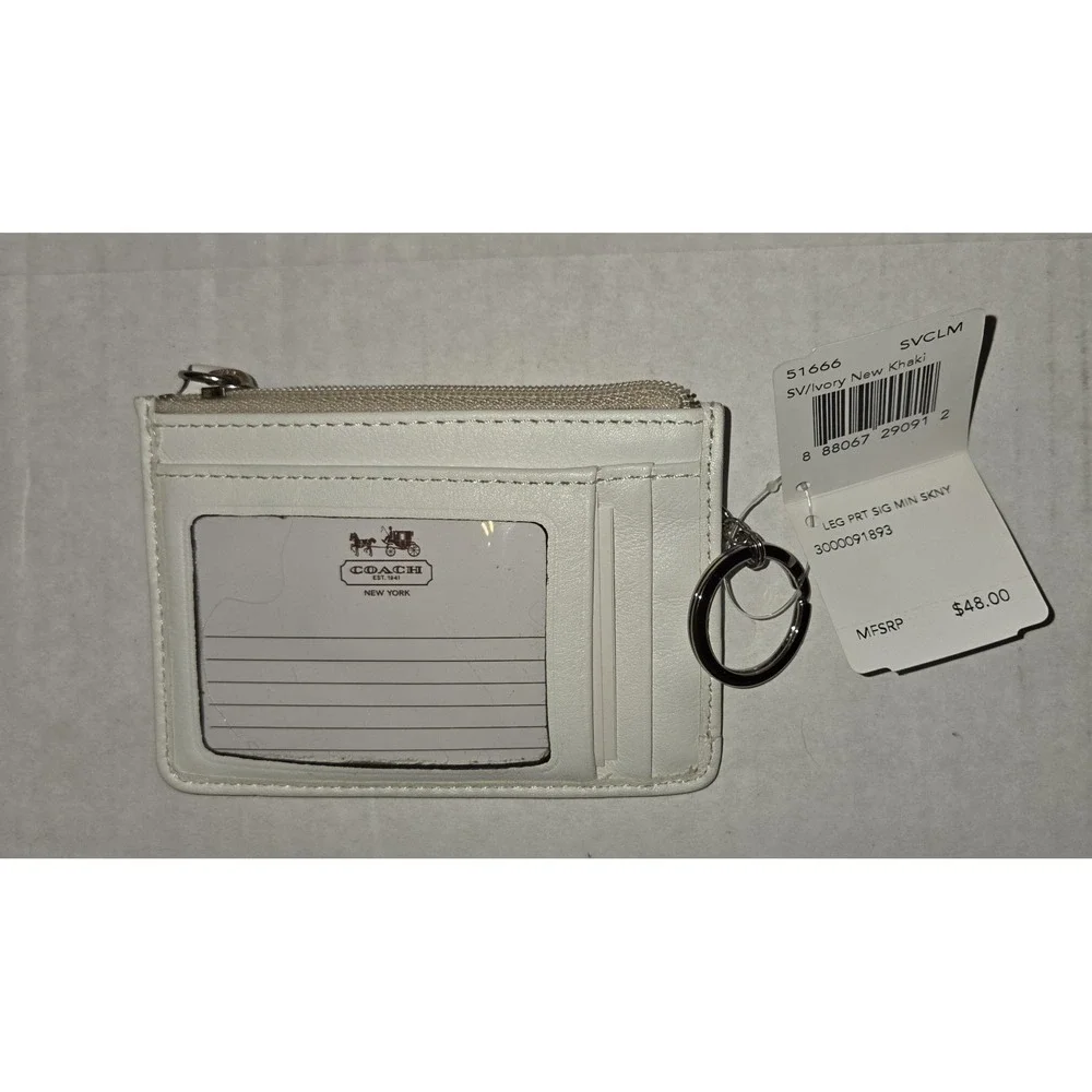 NWT Legacy Print Signature Mini SkinnyID Case. Ivory Khaki. 2013 Line